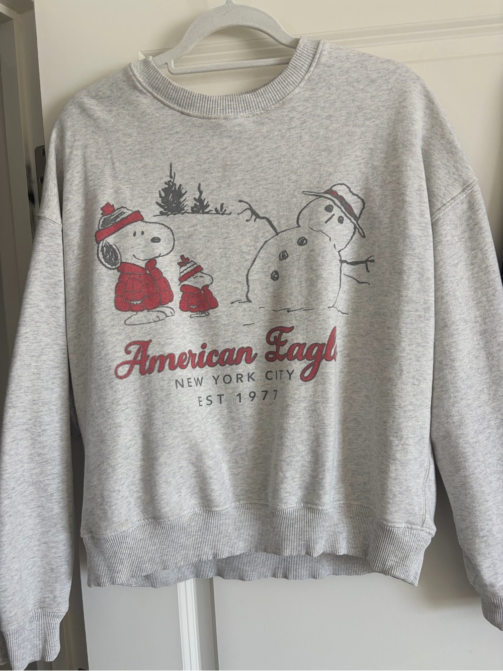 Snoopy and snowman sweatshirt